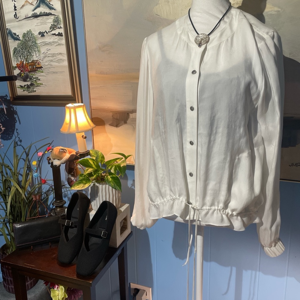 W by Worth Ivory Button-Up Shirt